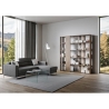 Kato D 6-Shelf Double-Sided Design Bookcase for Office or Living Room, 78x36x204 Model