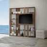 Modern Design Bookshelf with TV Stand, 6 Shelves, 178x36x204, Kato L Bulk Discounts