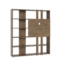 Modern Design Bookshelf with TV Stand, 6 Shelves, 178x36x204, Kato L Discounts