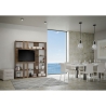 Modern Design Bookshelf with TV Stand, 6 Shelves, 178x36x204, Kato L Model