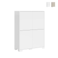 Lumina Space-Saving 4-Door Tall Cabinet for Living Room or Kitchen, 90x35x120 cm Promotion