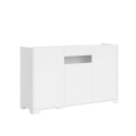 Modern Design Sideboard with 3 Doors and Smoked Glass 130x40x81 Riflesso Discounts