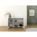 Modern Design Sideboard with 3 Doors and Smoked Glass 130x40x81 Riflesso Bulk Discounts