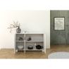 Modern Design Sideboard with 3 Doors and Smoked Glass 130x40x81 Riflesso Bulk Discounts