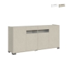 Modern Design Sideboard with 4 Doors and Smoked Glass, 172x40x81, Riflesso Promotion