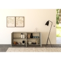 Modern Design Sideboard with 4 Doors and Smoked Glass, 172x40x81, Riflesso Bulk Discounts