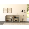 Modern Design Sideboard with 4 Doors and Smoked Glass, 172x40x81, Riflesso Bulk Discounts