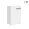 Modern Space-Saving High Cabinet with 2 Doors 70x35x110 Riflesso Promotion