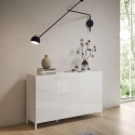 Solaria Minimalist Sideboard with 3 Doors for Living Room or Dining Room, 130x40x84 cm On Sale