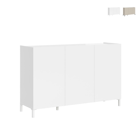 Solaria Minimalist Sideboard with 3 Doors for Living Room or Dining Room, 130x40x84 cm Promotion