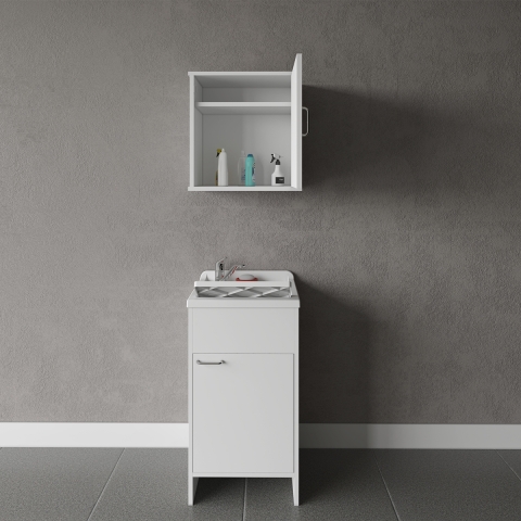 Laundry unit composition with door and wall cabinet Negrari COMP 1 Promotion