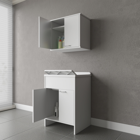Laundry composition with base unit and two-door wall unit COMP 2 Negrari Promotion