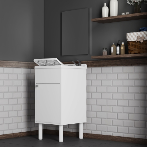 Negrari COMP 3 Laundry Sink Set with Door and Mirror 60x45cm Promotion