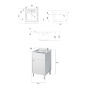 Negrari COMP 3 Laundry Sink Set with Door and Mirror 60x45cm Sale