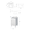Negrari COMP 3 Laundry Sink Set with Door and Mirror 60x45cm Sale