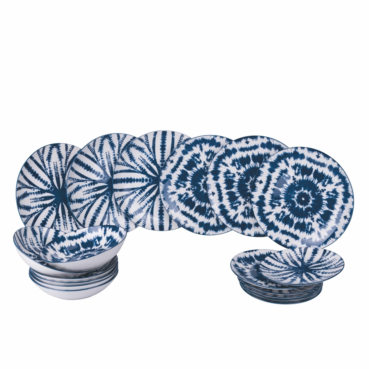 The Blue Japanese Oriental Style 18-Piece Dinnerware Set Promotion