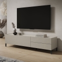 Minimal TV Stand with 1 Compartment and 2 Drawers for Living Room 160x42x40 Solaria On Sale