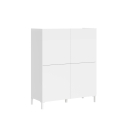 Space-Saving Tall Sideboard, 4 Doors, Modern Minimalist Design, 90x35x110, Solaria Discounts
