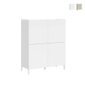Space-Saving Tall Sideboard, 4 Doors, Modern Minimalist Design, 90x35x110, Solaria Promotion