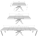 Volantis Modern Extendable Dining Table for 18 People, 90×180-440 