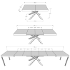 Volantis Modern Extendable Dining Table for 18 People, 90×180-440 
