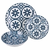 18-Piece Dinnerware Set in Mediterranean Design Porcelain Paxos Offers