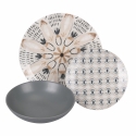18-Piece Boho-Bohemian Porcelain Dinnerware Set On Sale
