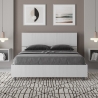 Demas French Double Bed 140x190 with Straight White Wood Headboard Promotion
