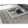 Demas French Double Bed 140x190 with Straight White Wood Headboard Discounts