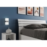 White Wooden Queen Bed 160x190cm with Slats and Ankel Headboard Sale
