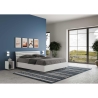 White Wooden Queen Bed 160x190cm with Slats and Ankel Headboard Offers