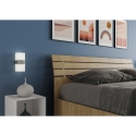 Ankel Wooden Double Bed 160x190 cm with Inclined Headboard (Slats Not Included) Sale