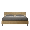 Ankel Wooden Double Bed 160x190 cm with Inclined Headboard (Slats Not Included) On Sale