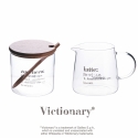 Victionary Glass Creamer and Sugar Bowl Set with Spoon and Lid, 320 ml Sale