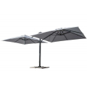 Garden umbrella 3x3 aluminium double arm for bar hotel contract Oslo Catalog