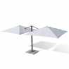 Garden umbrella 3x3 aluminium double arm for bar hotel contract Oslo Model