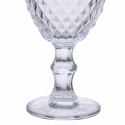 Set of 6 Clear Glass Goblets with Classic Design Madame Offers