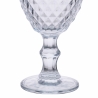 Set of 6 Clear Glass Goblets with Classic Design Madame Offers