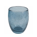 Set of 6 Blue Table Glasses for Water in Blown Glass Acapulco Ocean Bulk Discounts