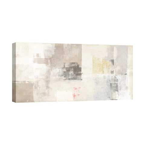 Beige and White Abstract Canvas Print Natural Ludwig Maun Promotion