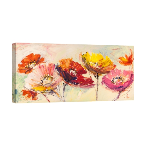 Colorful Floral Canvas Print "Nel vento" by Luigi Florio Promotion