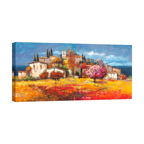 Canvas Print Landscape Countryside Borgo sul Mare by Luigi Florio Promotion