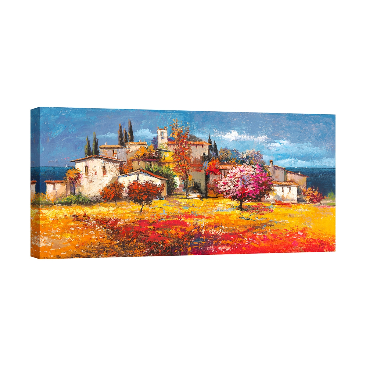 Canvas Print Landscape Countryside Borgo sul Mare by Luigi Florio Promotion