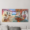 Canvas Art Coastal Village Mediterranean Piazzetta by Luigi Florio Sale