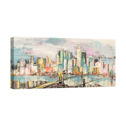 Modern Urban Landscape Canvas Print - Colors of Manhattan by Luigi Florio Promotion