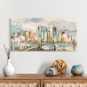 Modern Urban Landscape Canvas Print - Colors of Manhattan by Luigi Florio On Sale