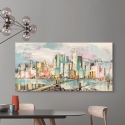 Modern Urban Landscape Canvas Print - Colors of Manhattan by Luigi Florio Sale