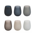 Set of 6 Grey 600ml Drop-Shaped Table Glasses - Happy Hour Stones Promotion