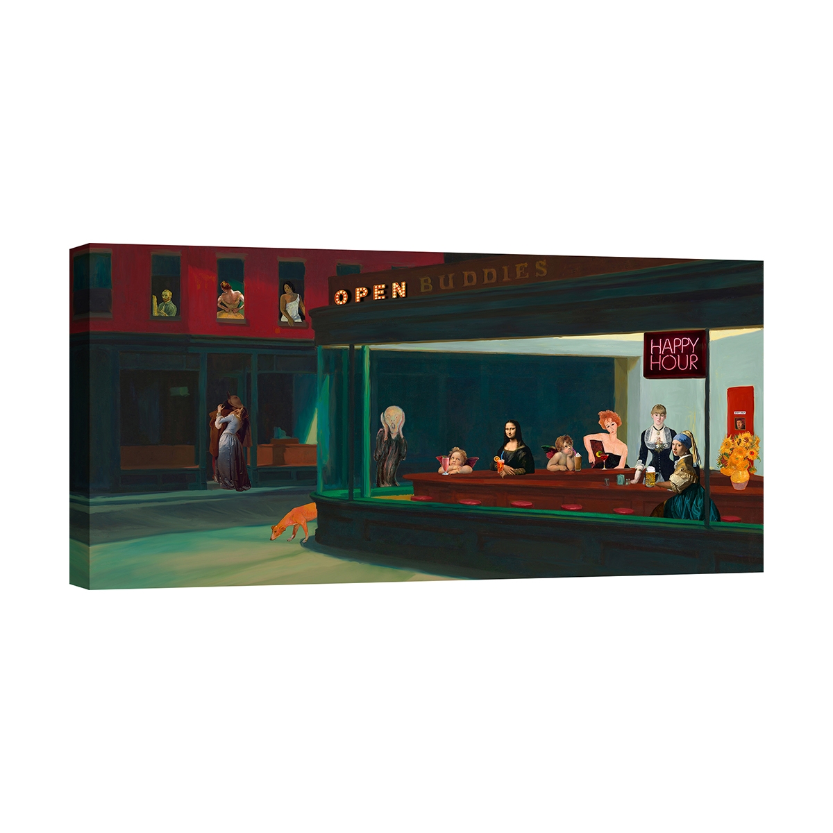 Pop Art Canvas Print Modern Artwork An Art Night Out by Steven Hill Promotion