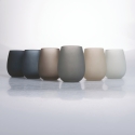 Set of 6 Grey 600ml Drop-Shaped Table Glasses - Happy Hour Stones On Sale